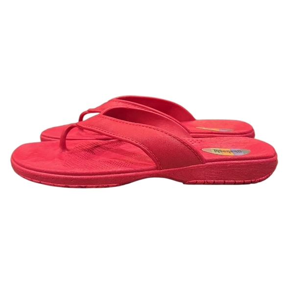 OKABASHI WOMEN'S MAUI FLIP-FLOP THONG SANDALS. HOT PINK. SIZE MEDIUM .= 6.5/7.5 - Picture 4 of 11